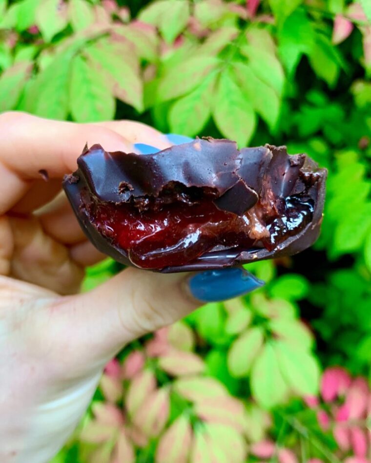 Dark Chocolate Raspberry Vampire Cups