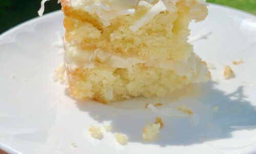 Fluffy Coconut Cake With Homemade Coconut Whipped Cream Frosting