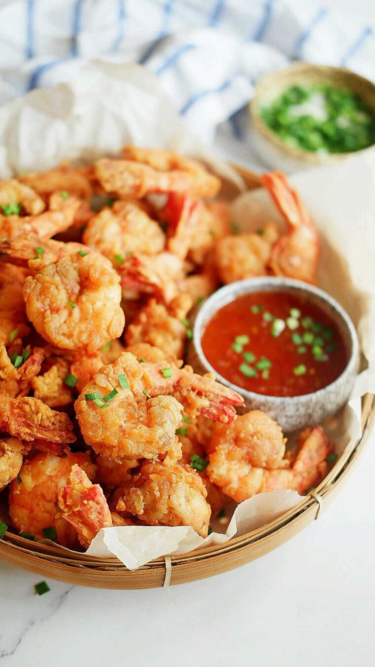 Fried Garlic Prawns
