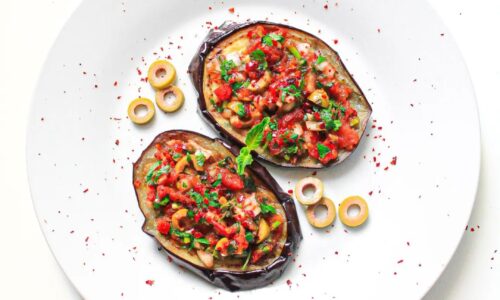 Grilled Eggplant Bruschetta