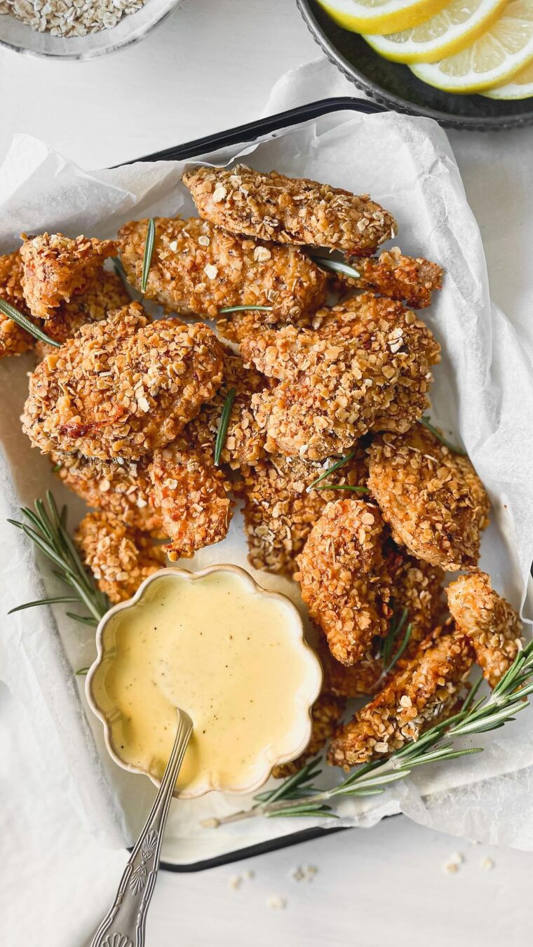 Healthy Baked Chicken Tenders With Honey Mustard Sauce