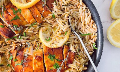 Honey-mustard Chicken With Lemony Orzo