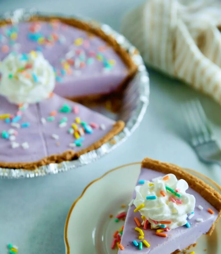 Keto Frozen Grape Ice-cream Pie