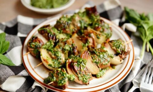 Lamb Kabobs With Creamy Herb Sauce