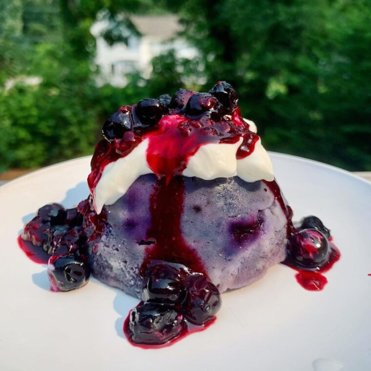 Microwave Blueberry Oat Muffin