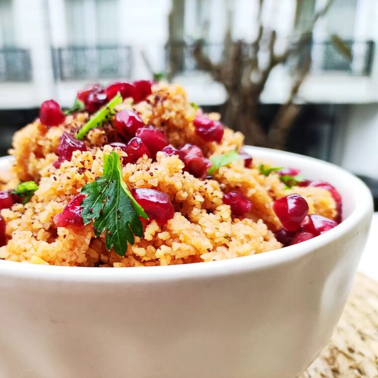 Narlı Bulgur Salatası (Pomegranate Bulgur Salad)