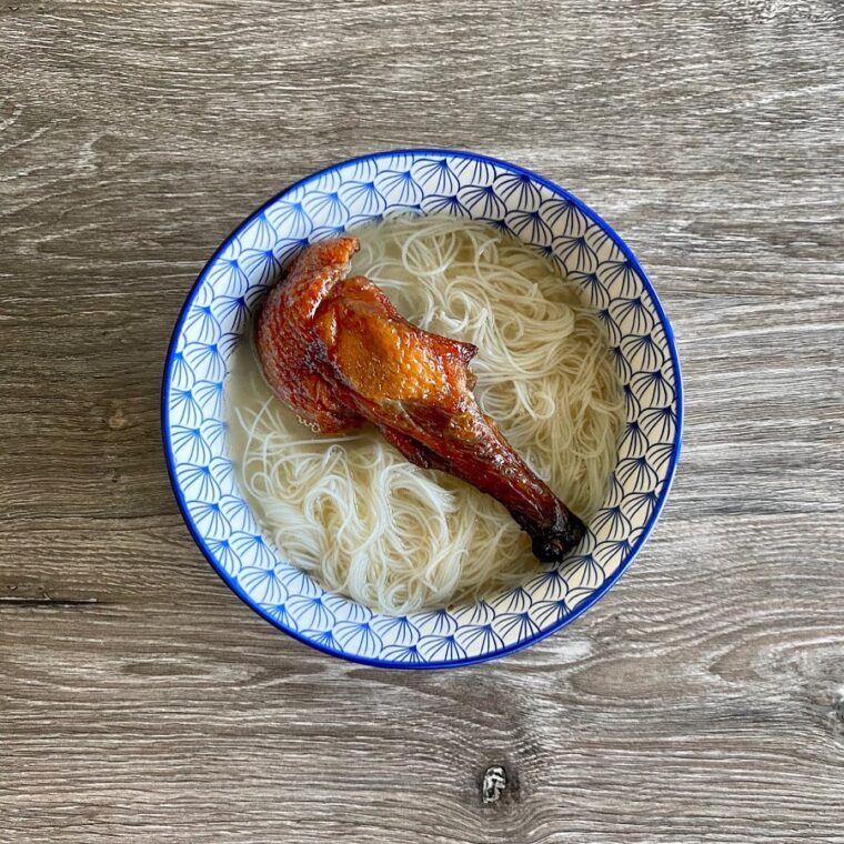Rice Vermicelli Soup With Roast Duck Leg