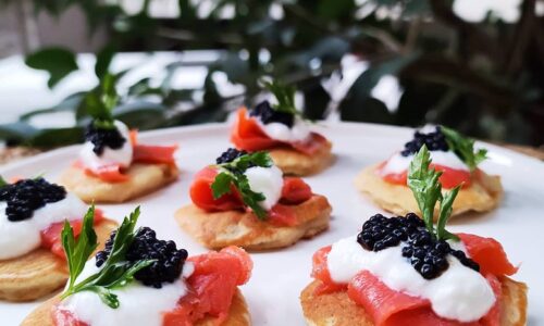 Salmon & Caviar Blinis