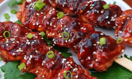 Sticky Bbq Chicken Skewers