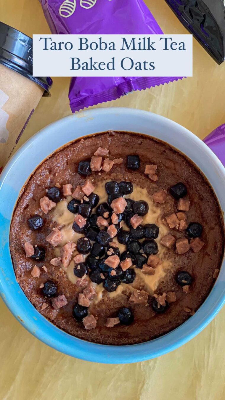 Taro Boba Milktea Baked Oats