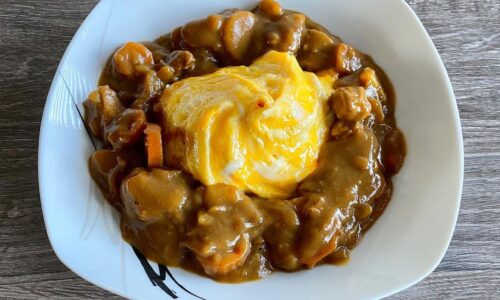 Tornado Omelette Rice With Japanese Chicken Curry