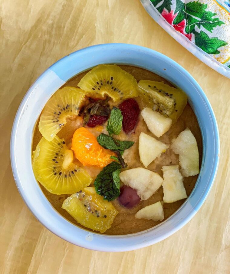 Vanila Fruit Cake Baked Oats