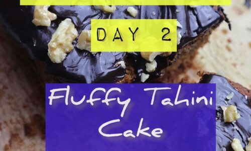 Vegan Fluffy Tahini Cake