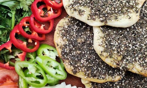 Za’atar Manakish (Mediterranean Flatbread With Za’atar)