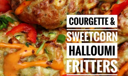 Airfried Courgette & Sweetcorn Halloumi Fritters