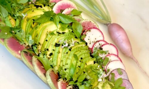 Avocado And Watermelon Radish Salad