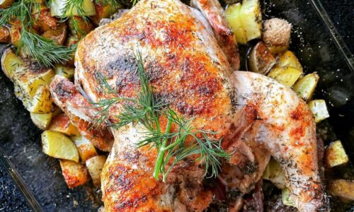 Baked Chicken With Thyme & Brown Sugar