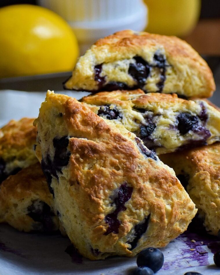 Blueberry Lemon Curd Scones
