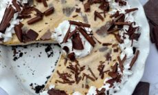 Chai Infused Pumpkin Ice Cream Pie In A Chocolate Cookie Crust