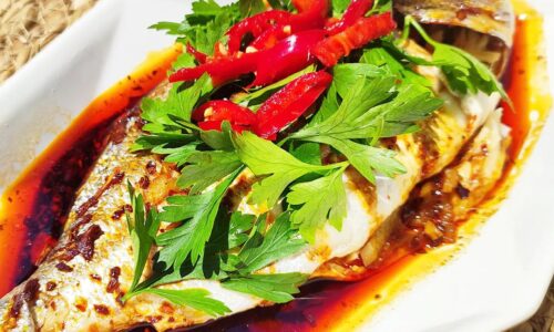 Chinese Chilli Oil & Ginger Steamed Fish
