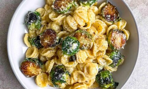 Cream Brussel Sprout Pasta