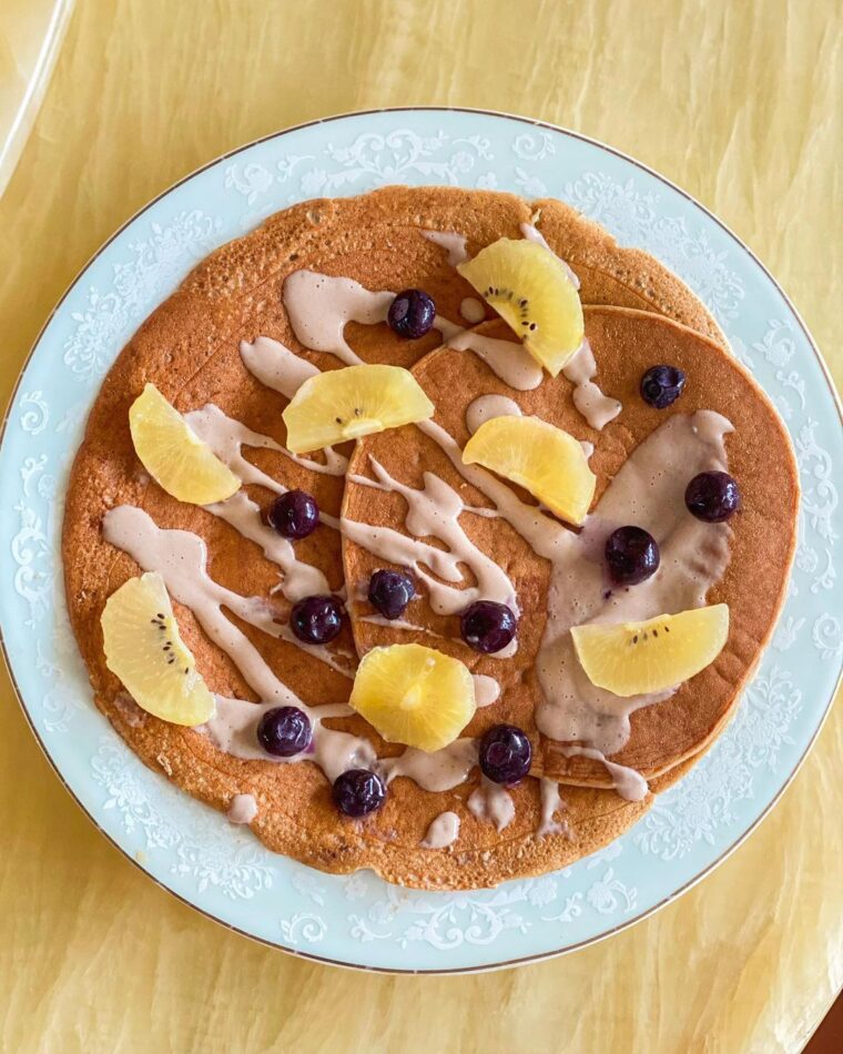 Giant Chocolate Pancakes