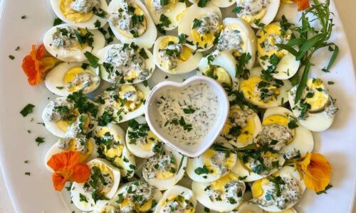 Hard Boiled Eggs With A French Fresh Herb Remoulade