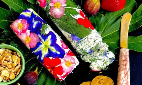 Herbal Goat Cheese With Edible Flowers And Fresh Herbs - Main Dishes Recipes dari Mutton