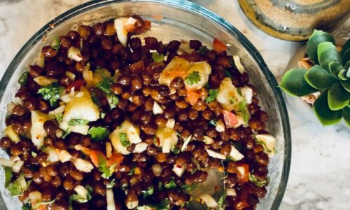 Kala Chana Chaat (Black Chickpea Salad)