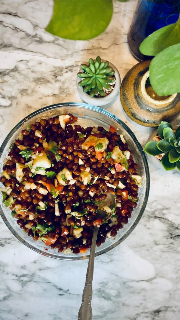 Kala Chana Chaat (Black Chickpea Salad)