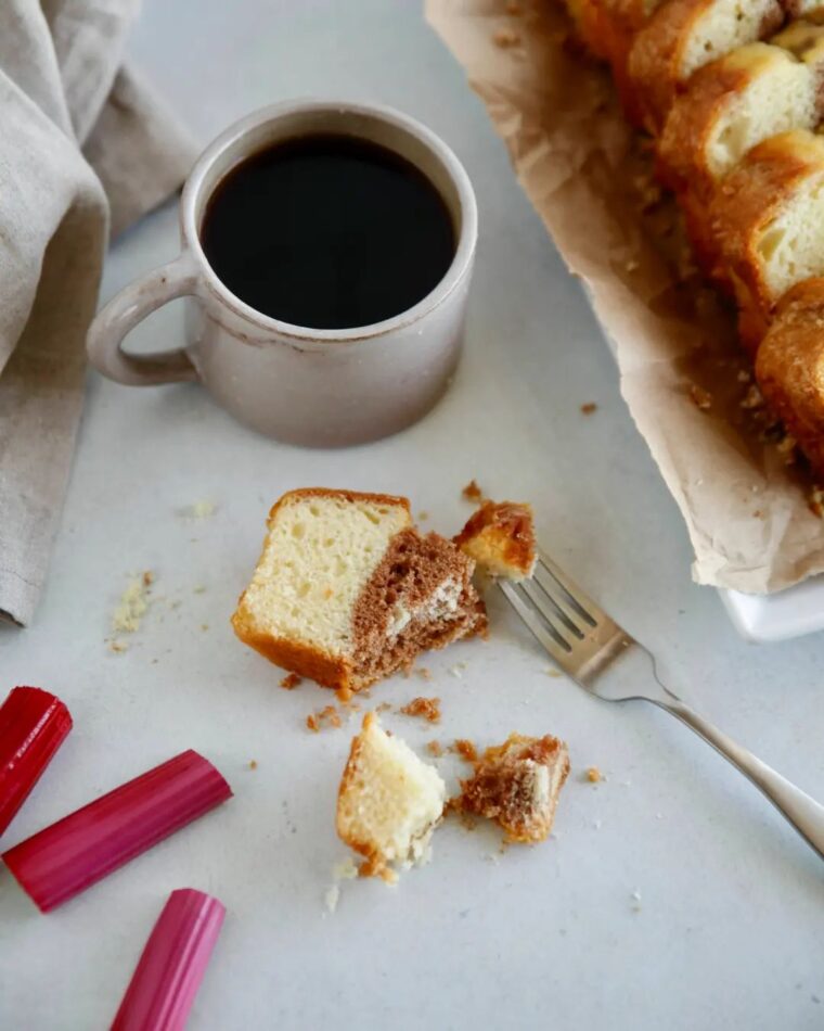 Keto Rhubarb Coffee Cake