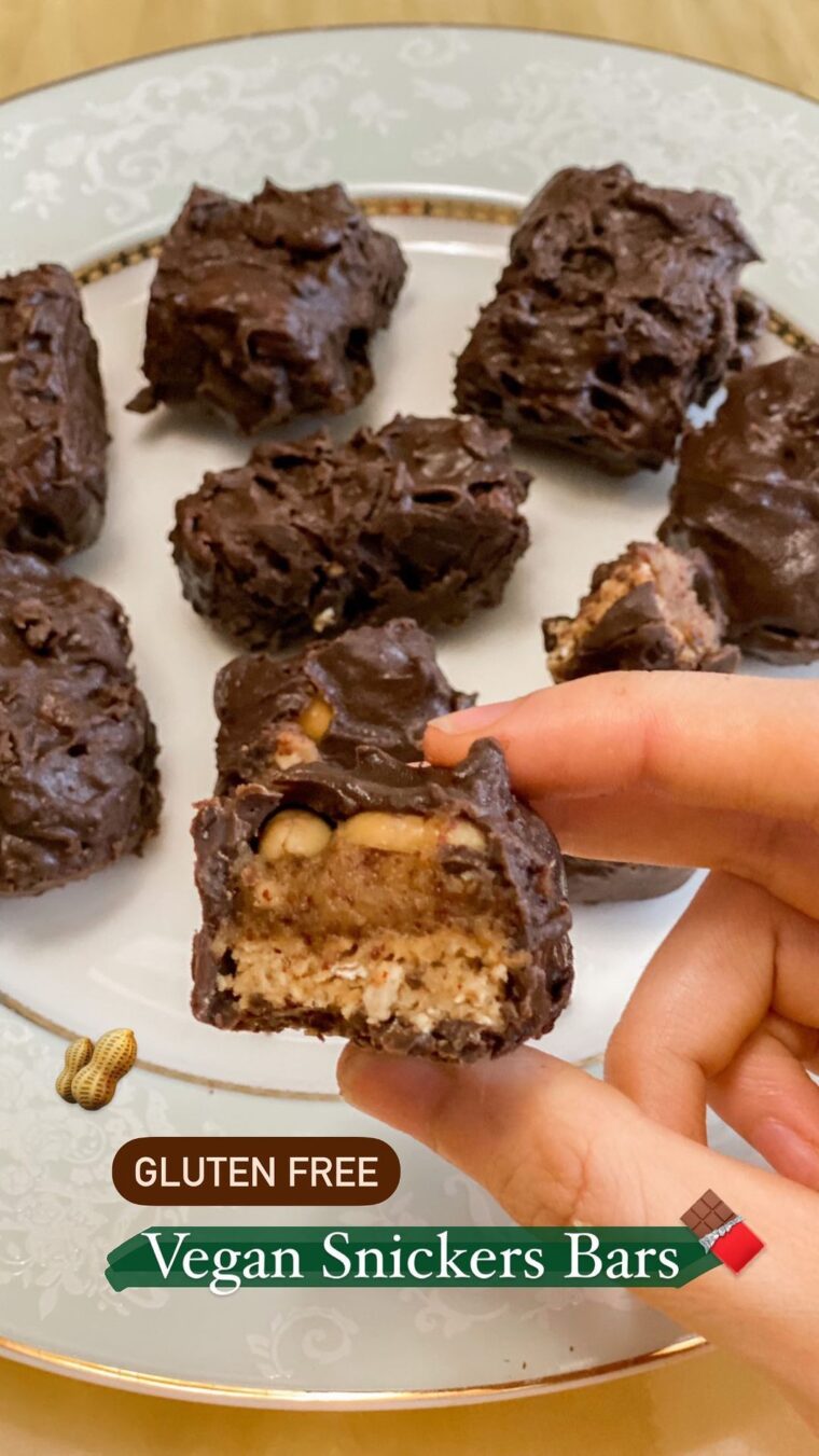 Mini Vegan Snickers Bars