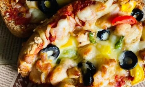 Pizza Sandwiches With Peri Peri Chicken Filling