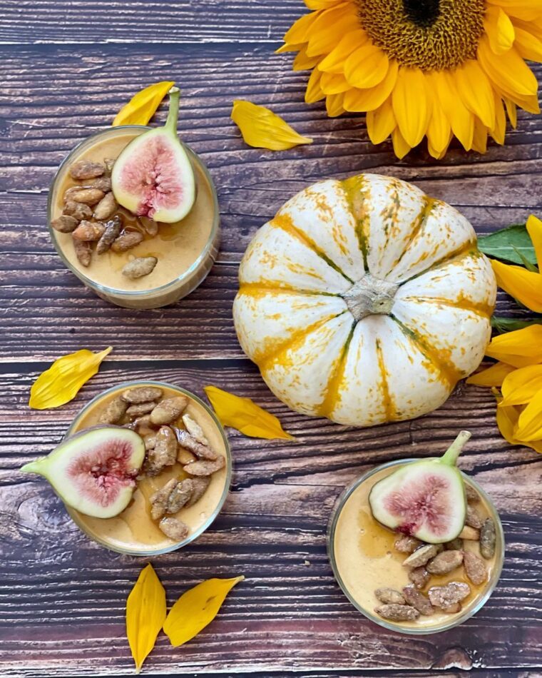 Pumpkin Cinnamon And Coconut Milk Pannacotta Sweetened With Maple Syrup