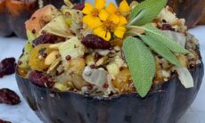 Roasted Acorn Squash Stuffed With Chopped Apples