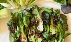 Sautéed Bok Choy With Oyster Sauce, Honey, Garlic And Ginger