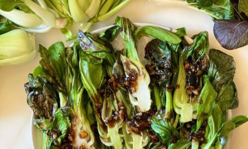 Sautéed Bok Choy With Oyster Sauce, Honey, Garlic And Ginger