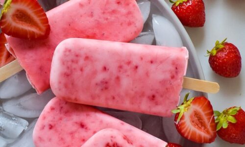 Strawberry Yogurt Popsicles - Snacks, Appetizers & Desserts dari Strawberry