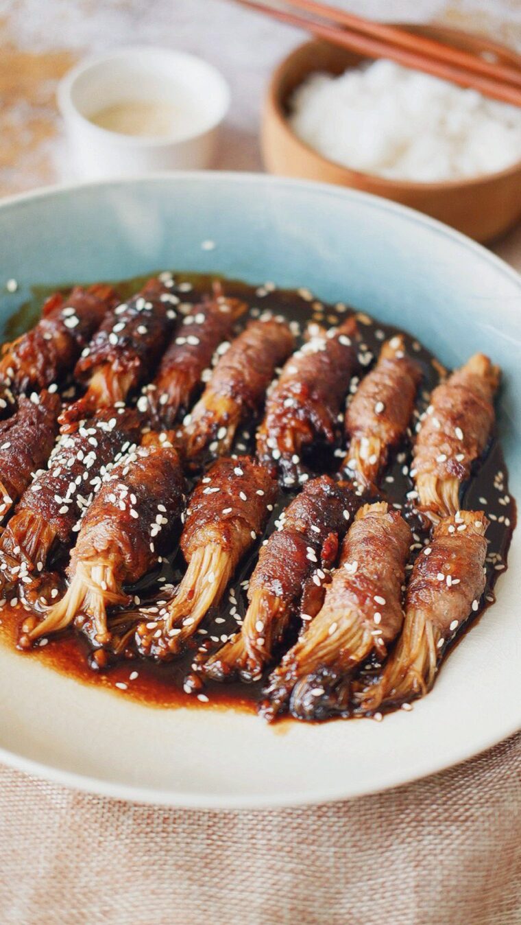 Beef Enoki Rolls
