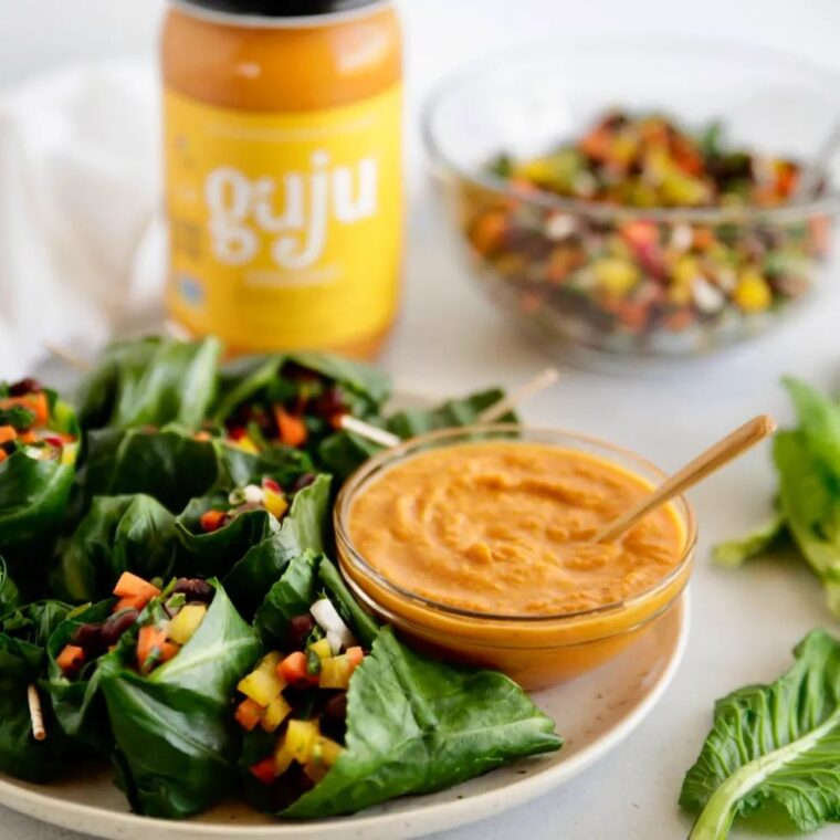 Plant-based Collard Wraps With Coconut Curry Sauce