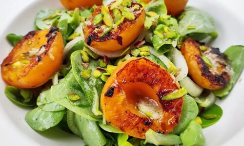 Grilled Apricots & Purslane Salad - Food Recipes dari Apricot