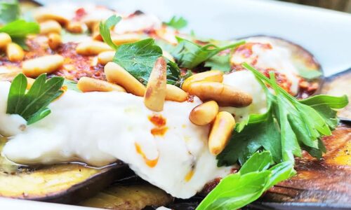 Grilled Eggplants With Yoghurt Sauce