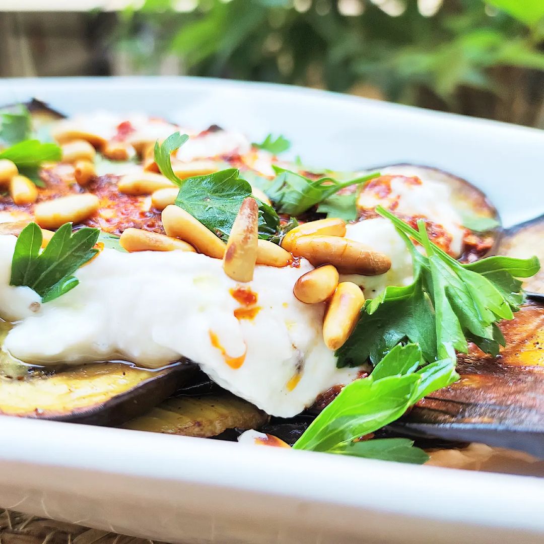 Grilled Eggplants With Yoghurt Sauce from wondernonieskitchen