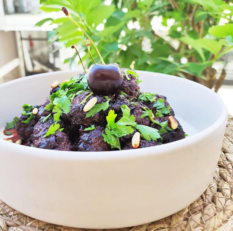 Meatballs In Aleppo Pepper Cherry Sauce