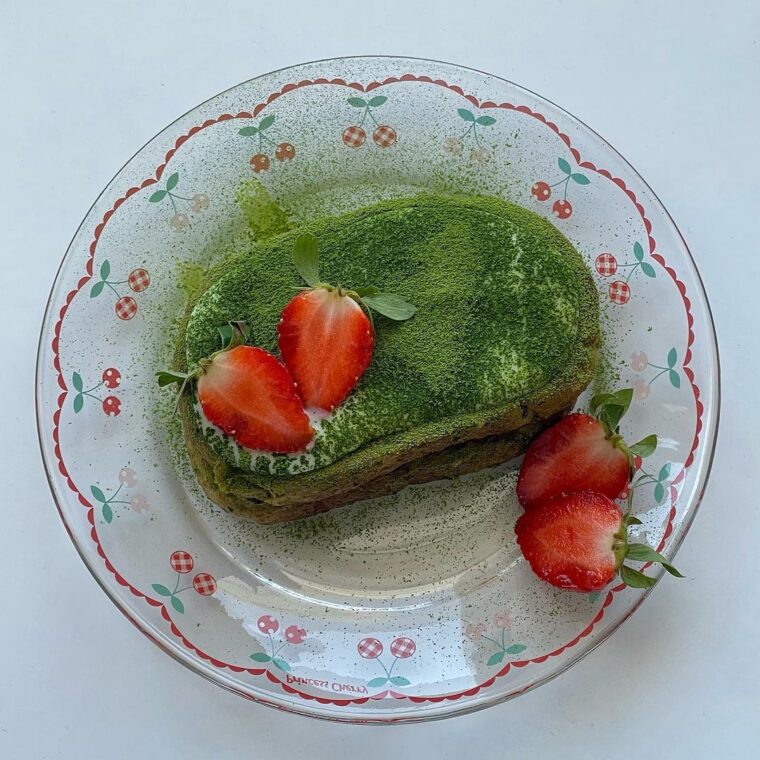 Strawberry Matchamisu French Toast