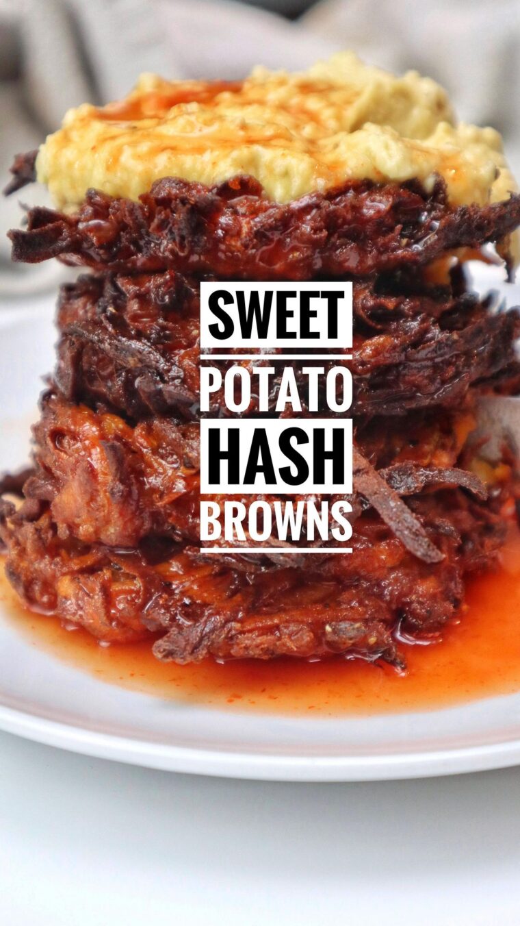 Sweet Potato Hashbrowns & Honey Sirarcha Sauce