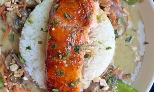 Thai Coconut Cashew Salmon - Food Recipes dari Milk