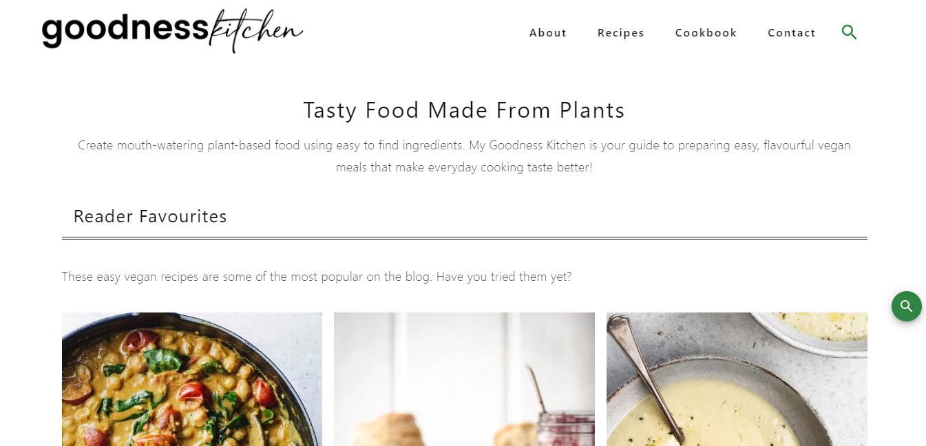 Vegan recipe websites
