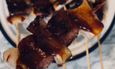 Sotteok (Korean Hot Dog And Rice Cake Skewers)