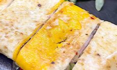 Stripe Stuffed Omelette